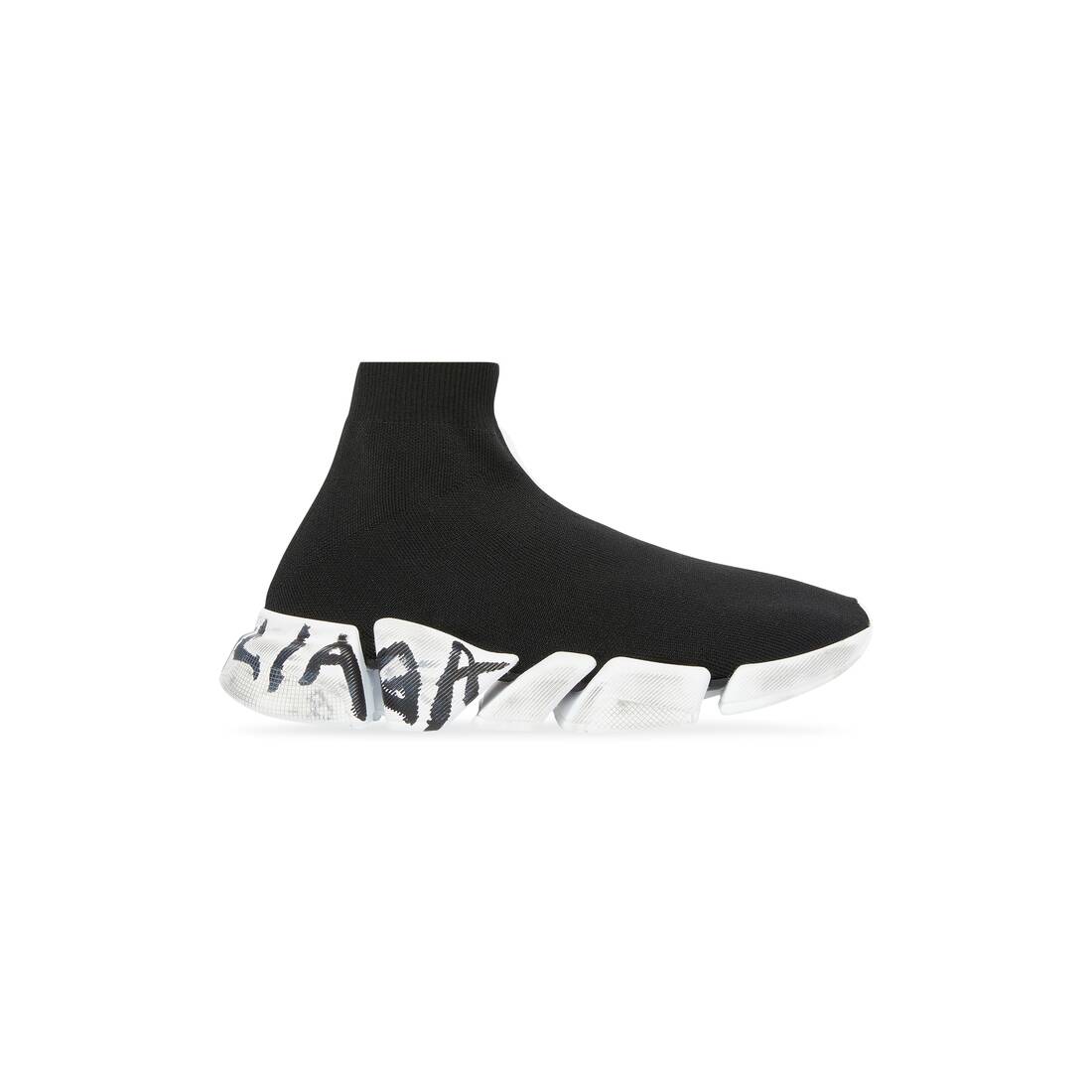 Mens Speed 20 Recycled Knit Sneaker in Blackwhite  Balenciaga US