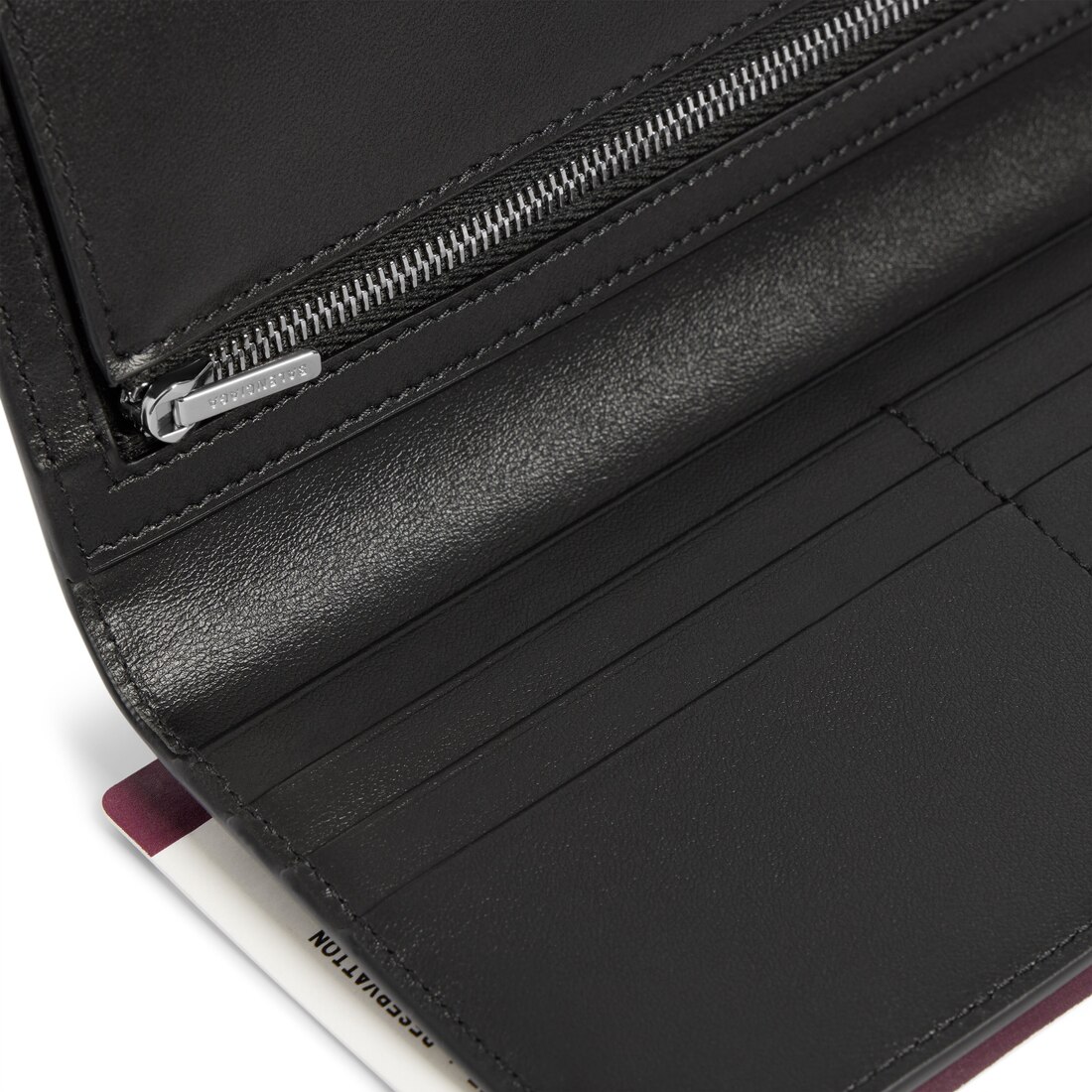 Men's Passport Long Wallet 1 Ticket in Balenciaga Grey