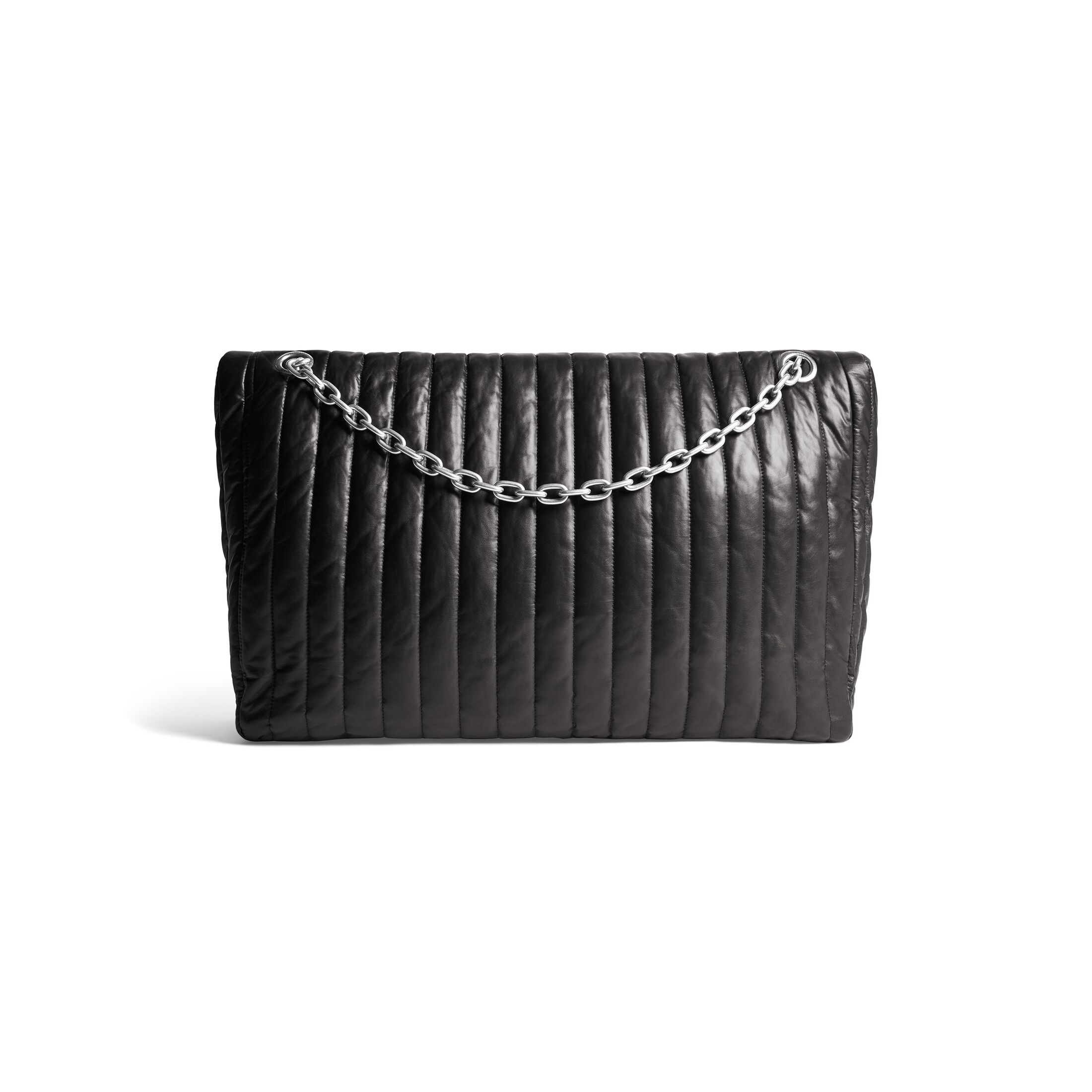 Women's Monaco Large Chain Bag Quilted in Black | Balenciaga US