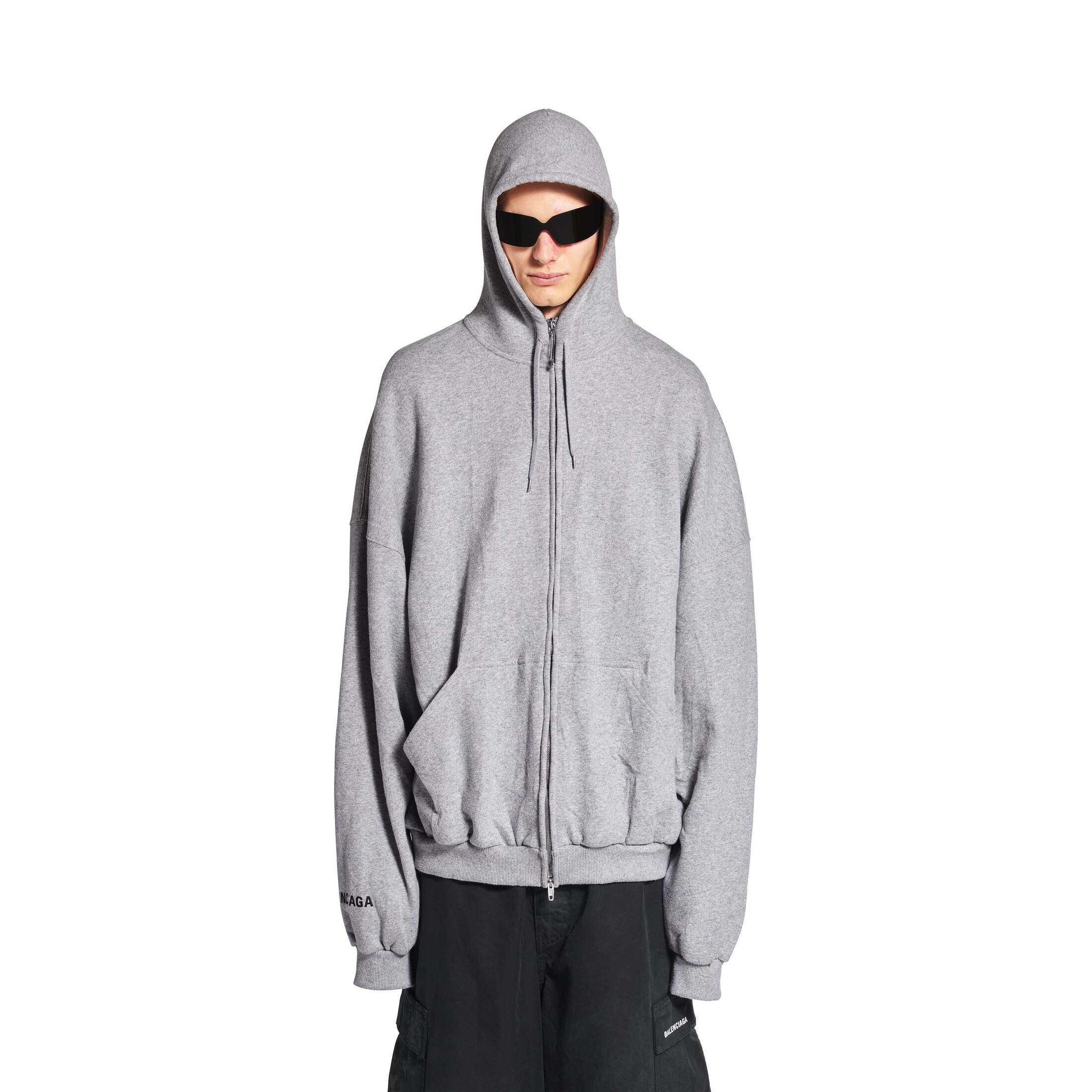 hi there large zip-up hoodie
