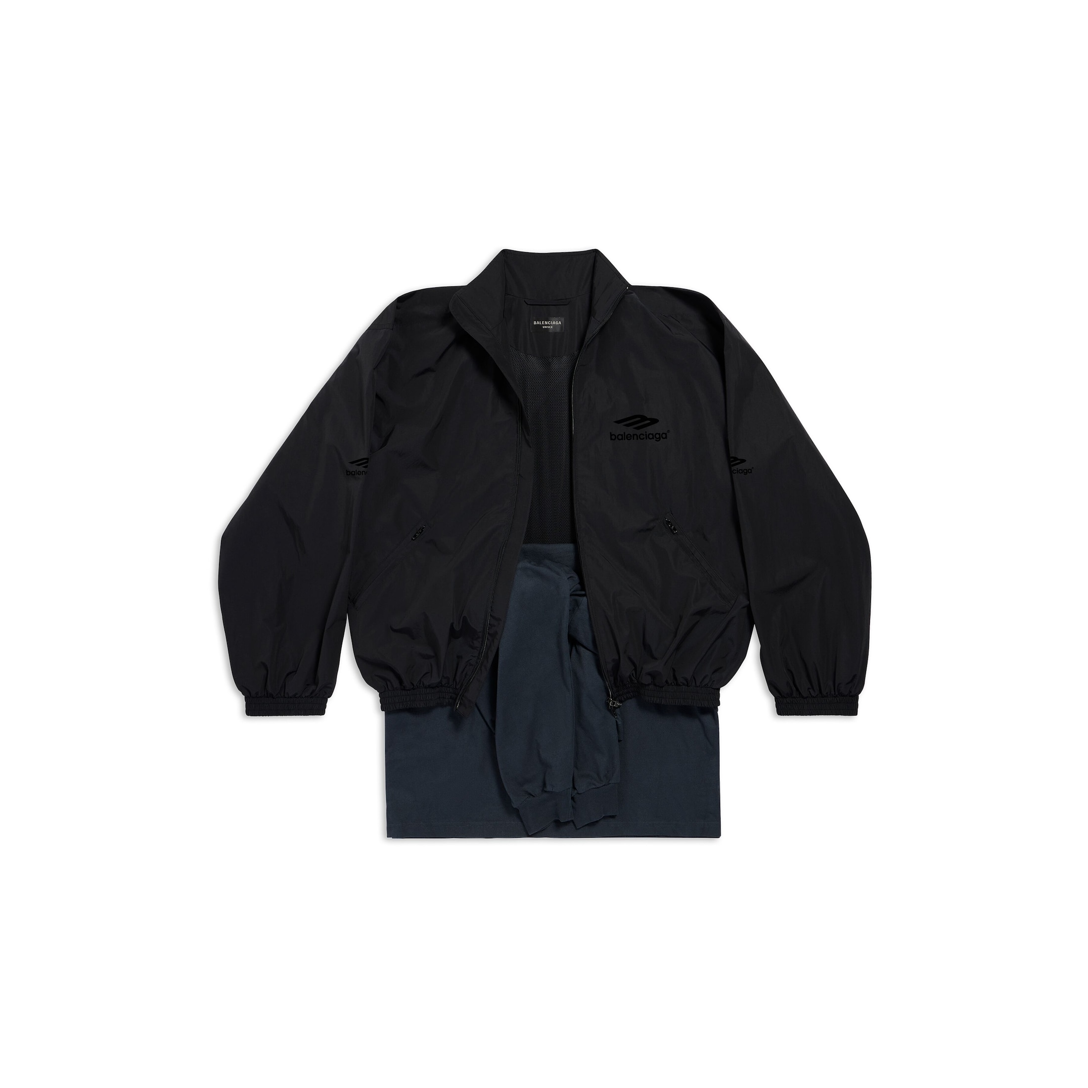 Balenciaga Patched Tracksuit Jacket - Black - Man - L - Cotton & Polyamide