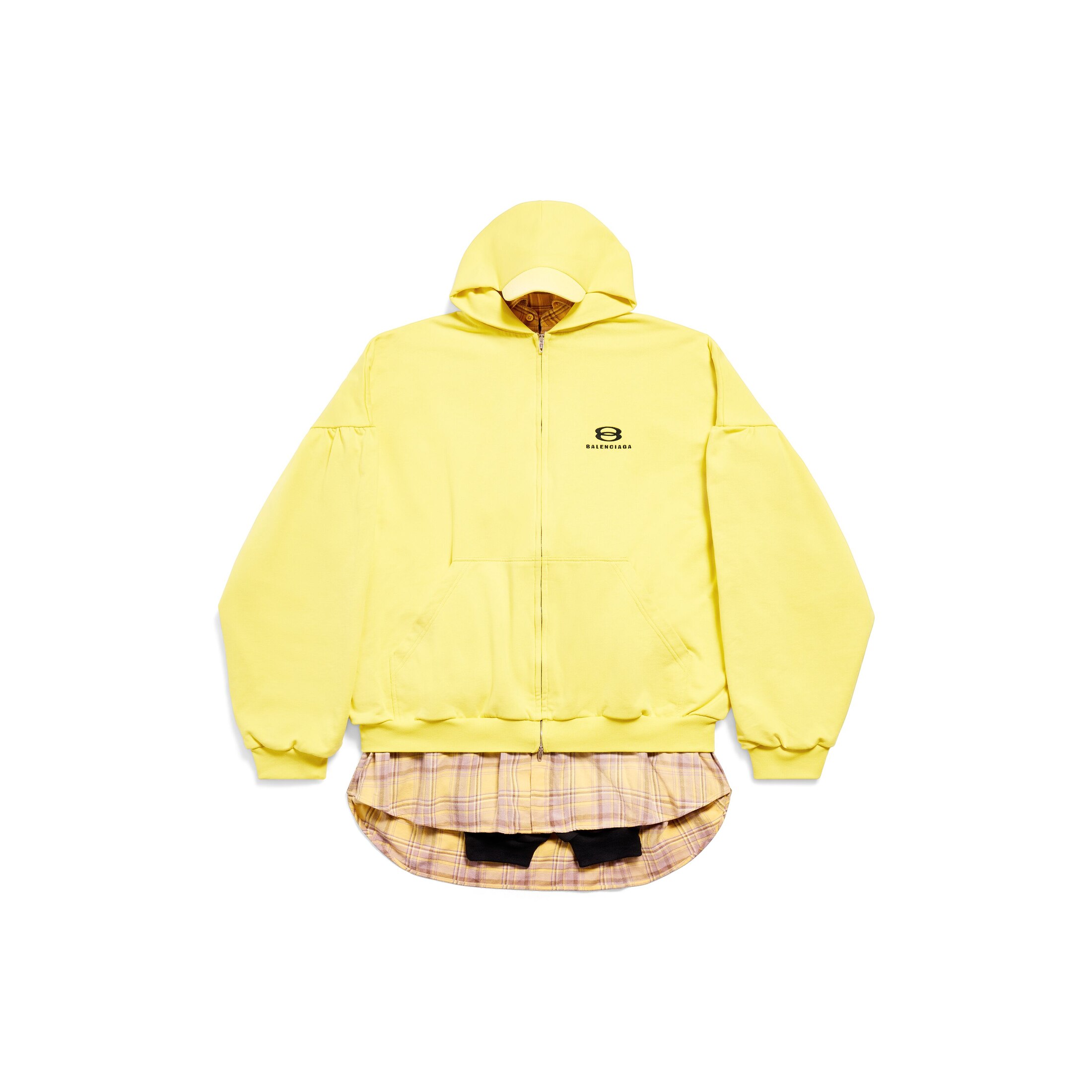 Balenciaga Unity Sports Icon Layered Hoodie Oversized - Yellow - Man - 1 - Cotton