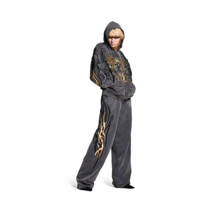 tacky gold zip-up hoodie regular fit