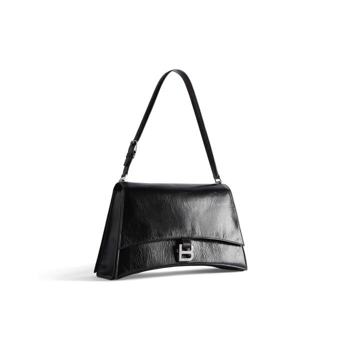Womens Downtown Small Shoulder Bag in Black  Balenciaga US