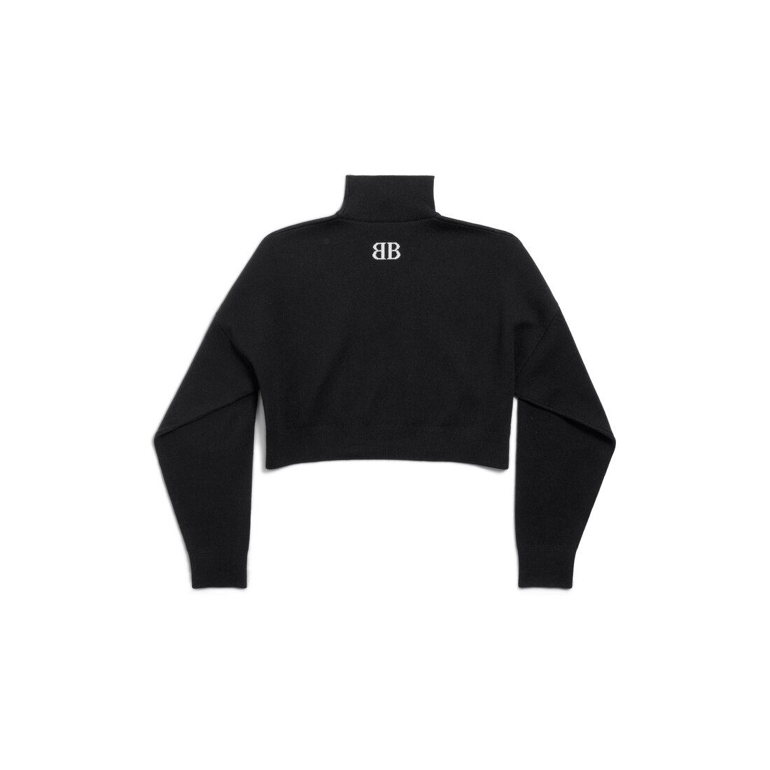 Women s Cropped Highneck in Black white