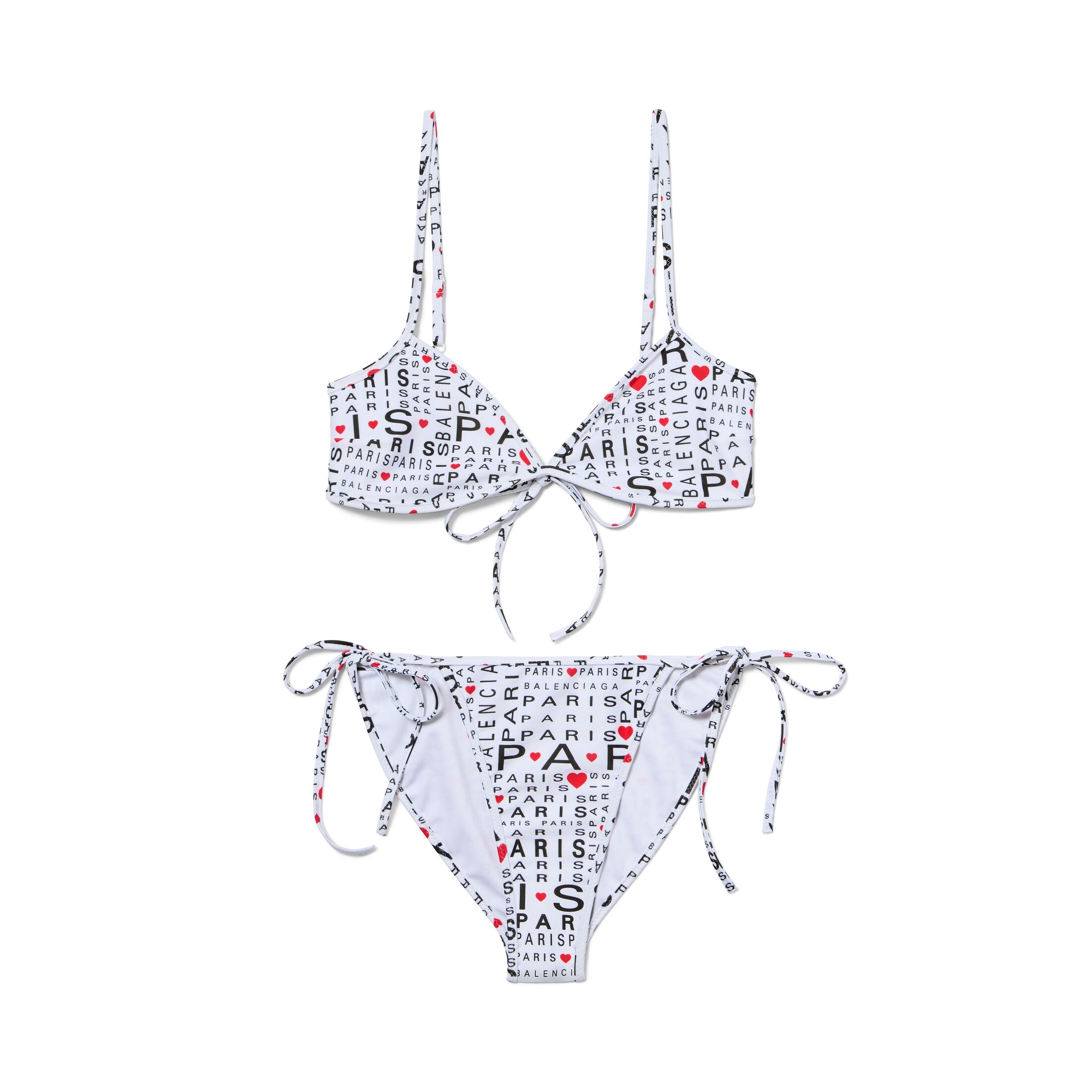 Balenciaga Bikini Minimal Love Paris - Blanc - Unisexe - XS - Polyamide & Élasthanne