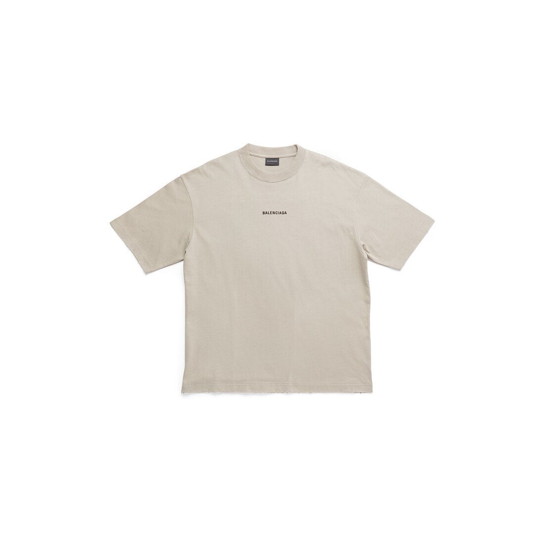 Logo Cotton Jersey T Shirt in Beige - Balenciaga