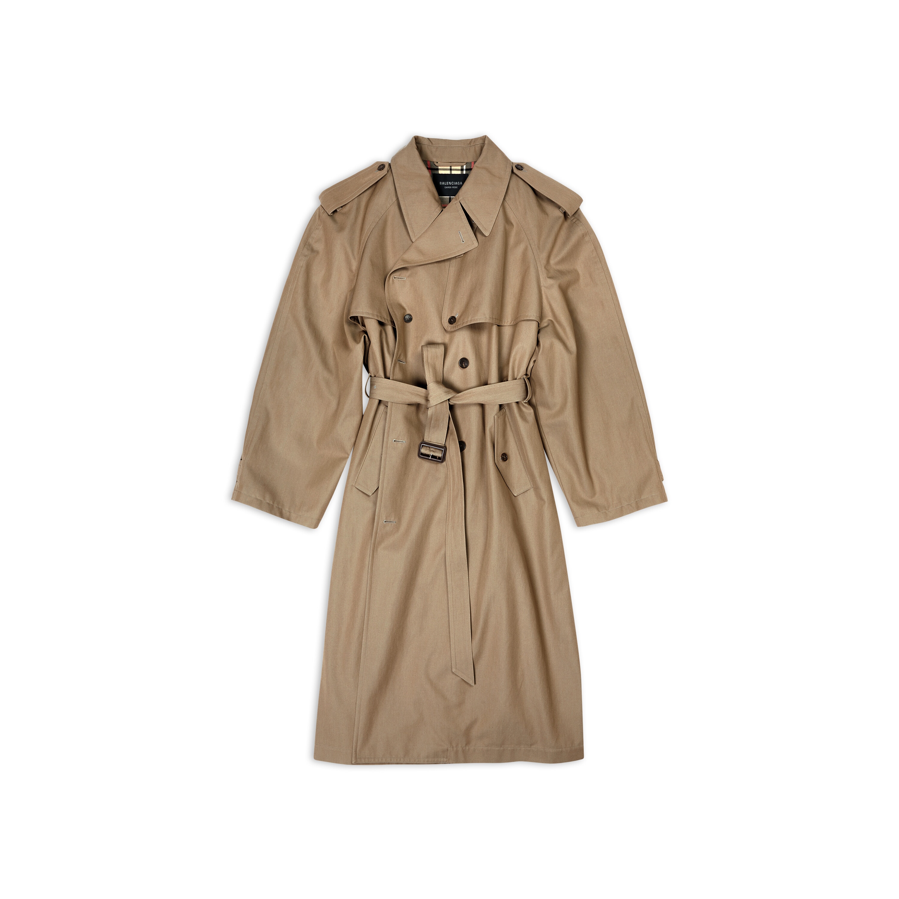 Women's Oversized Trench Coat in Beige | Balenciaga US