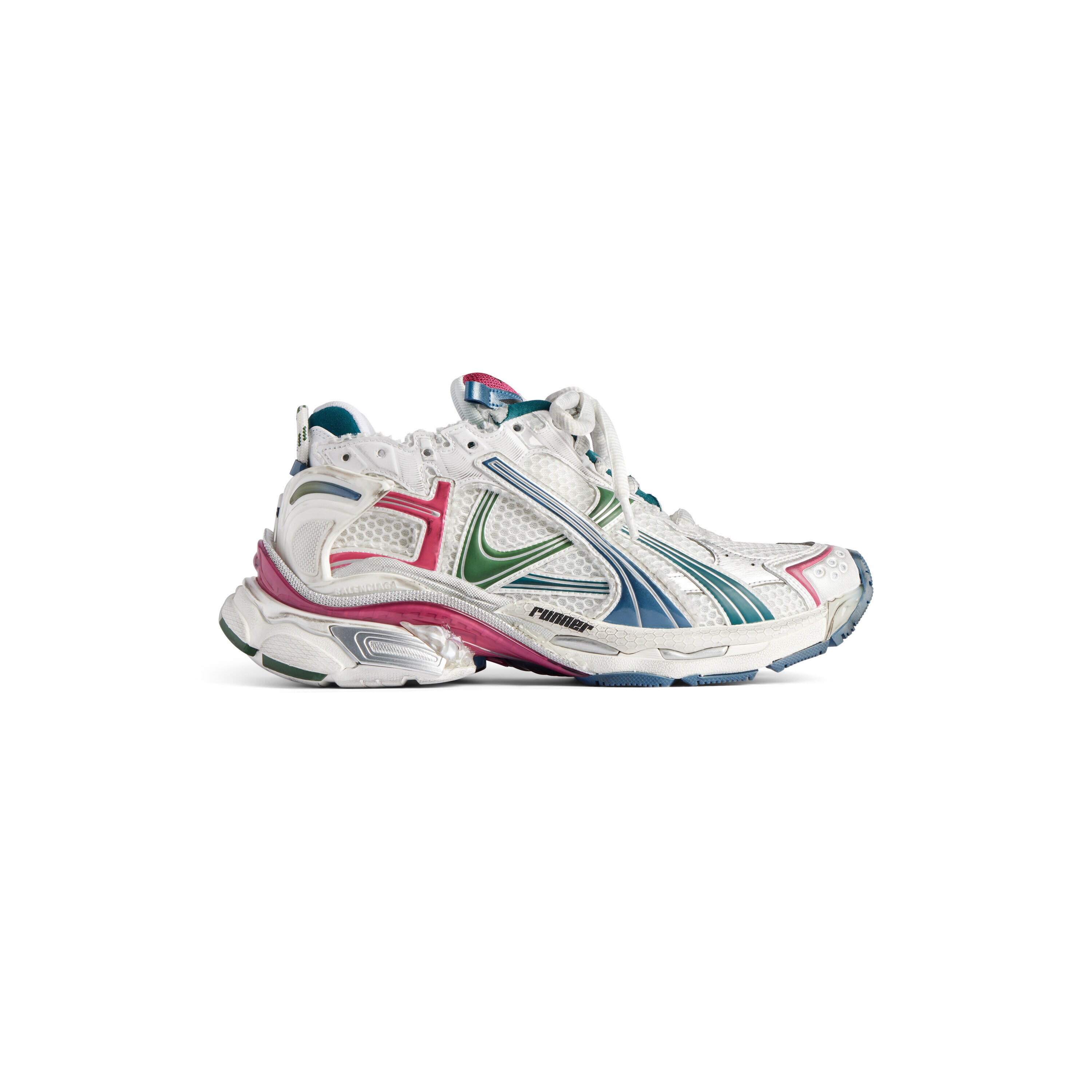 スニーカー BALENCIAGA SNEAKER (772774WRUNG 9800) Men's Runner Gradient Sneaker in White/multicolored
