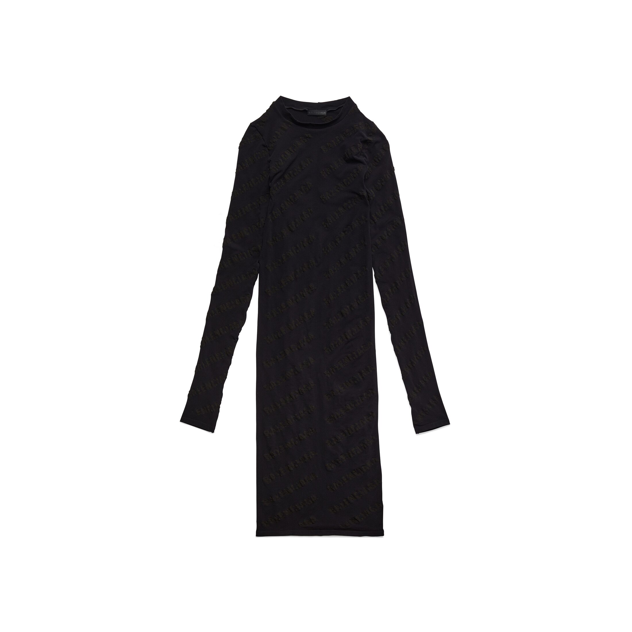 Balenciaga Robe Mini Allover Logo - Noir - Femme - S - Polyamide, Élasthanne & Polypropylène