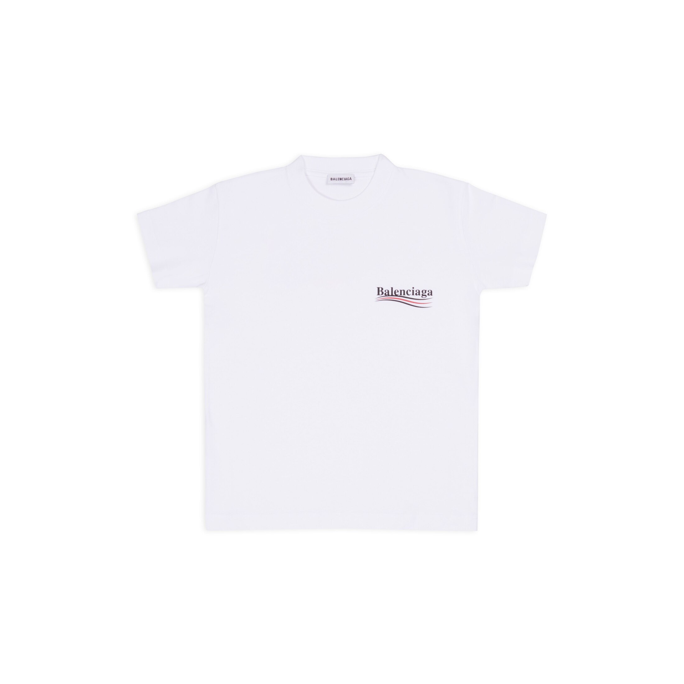 Balenciaga Political Campaign T-Shirt Small Fit - White - Woman - XL - Cotton