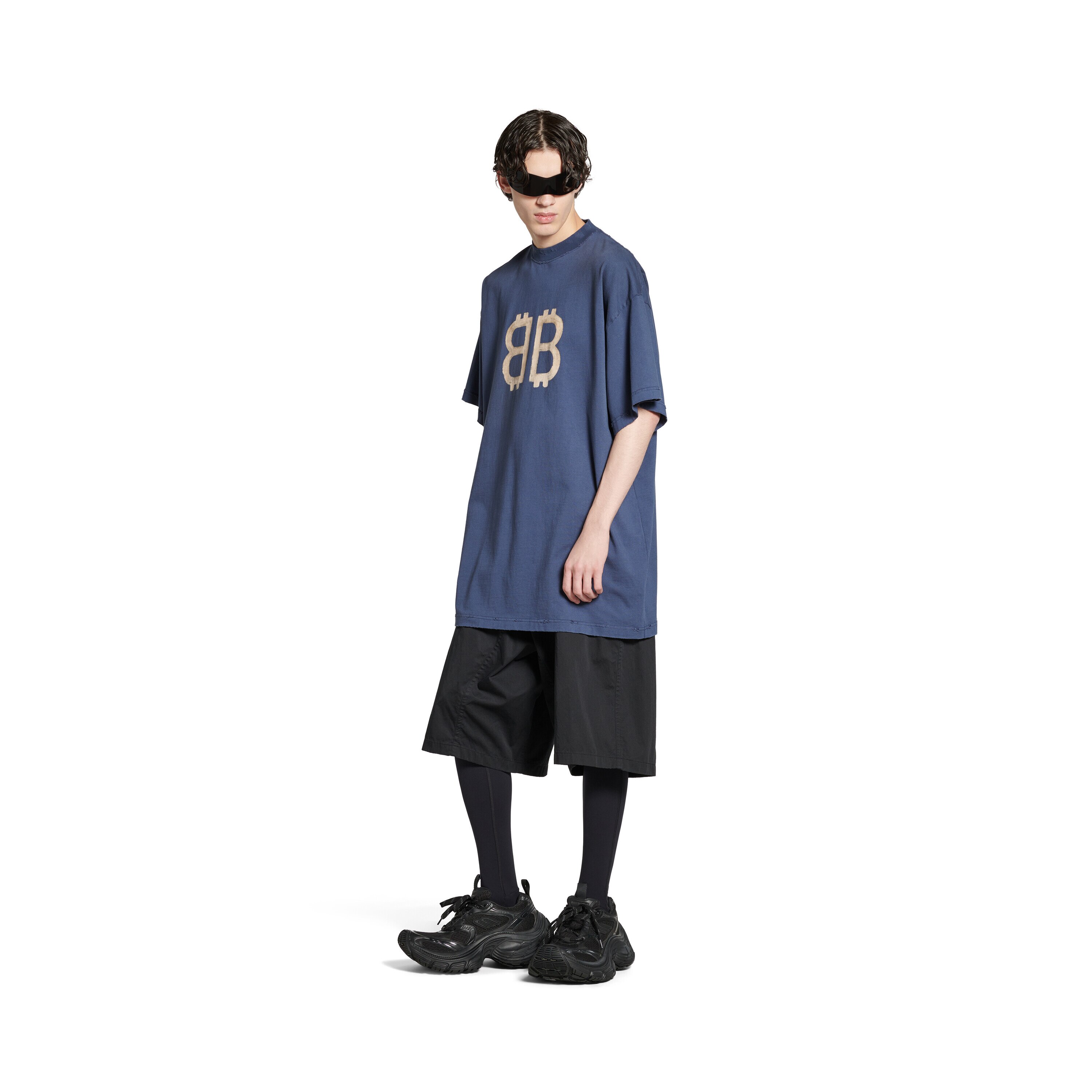 Men's Crypto T-shirt Oversized in Blue