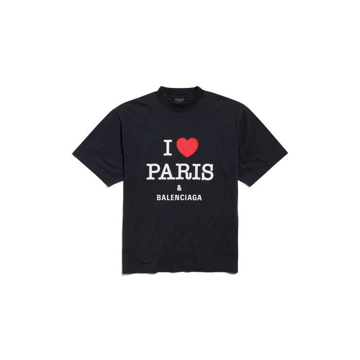 아이 러브 파리 & 발렌시아가 미디엄 핏 티셔츠