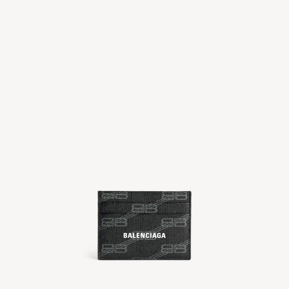 Signature Card Holder Bb Monogram Coated Canvas in Black
