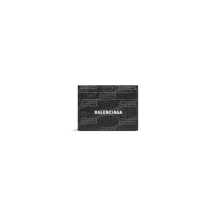tarjetero signature de lona revestida con bb monogram