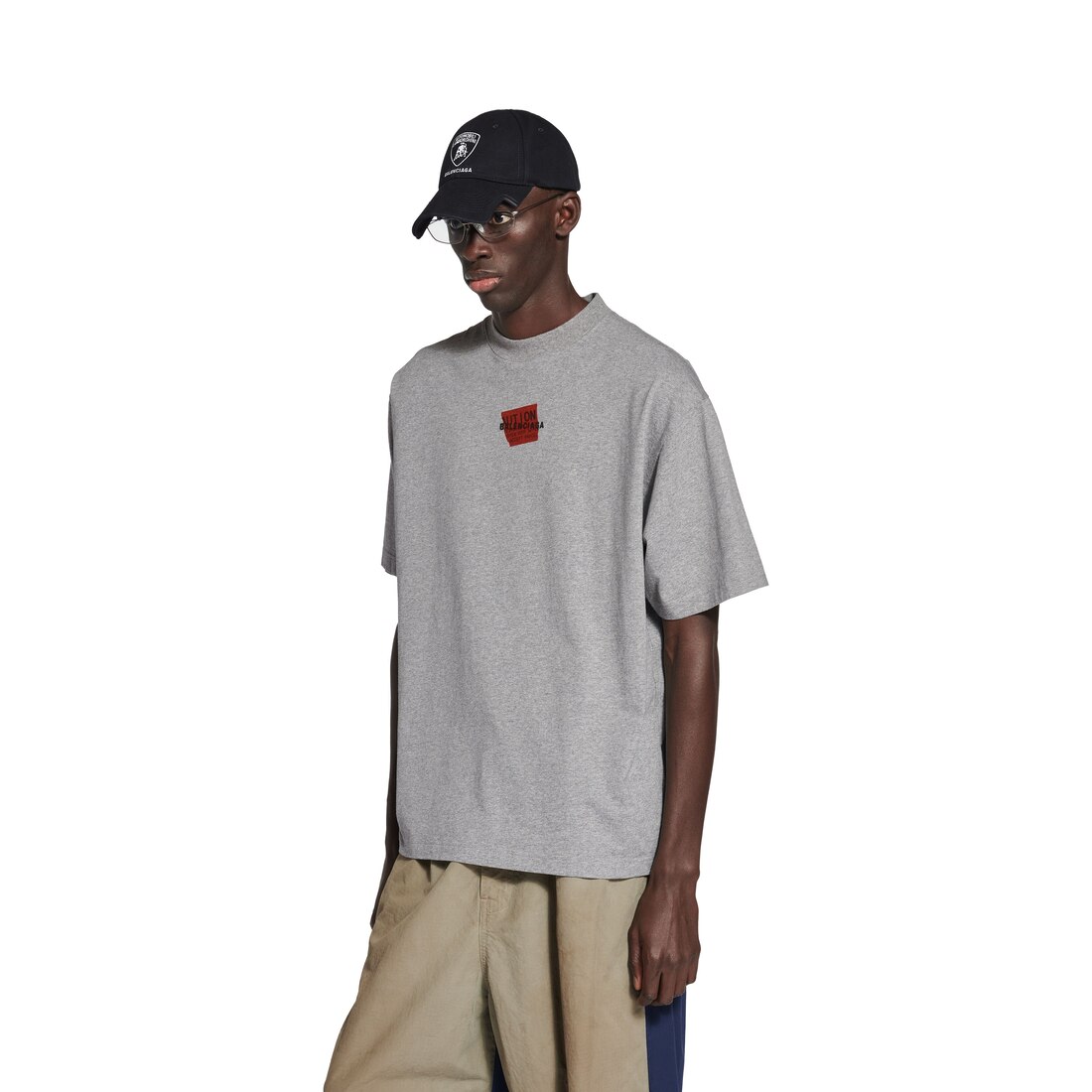 Men's Taped Balenciaga Back T-shirt Medium Fit in Heather