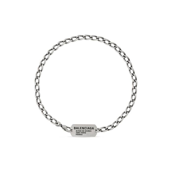 Balenciaga Jewelry Shop Online  Bb Icon Gourmette Bracelet Mens Silver