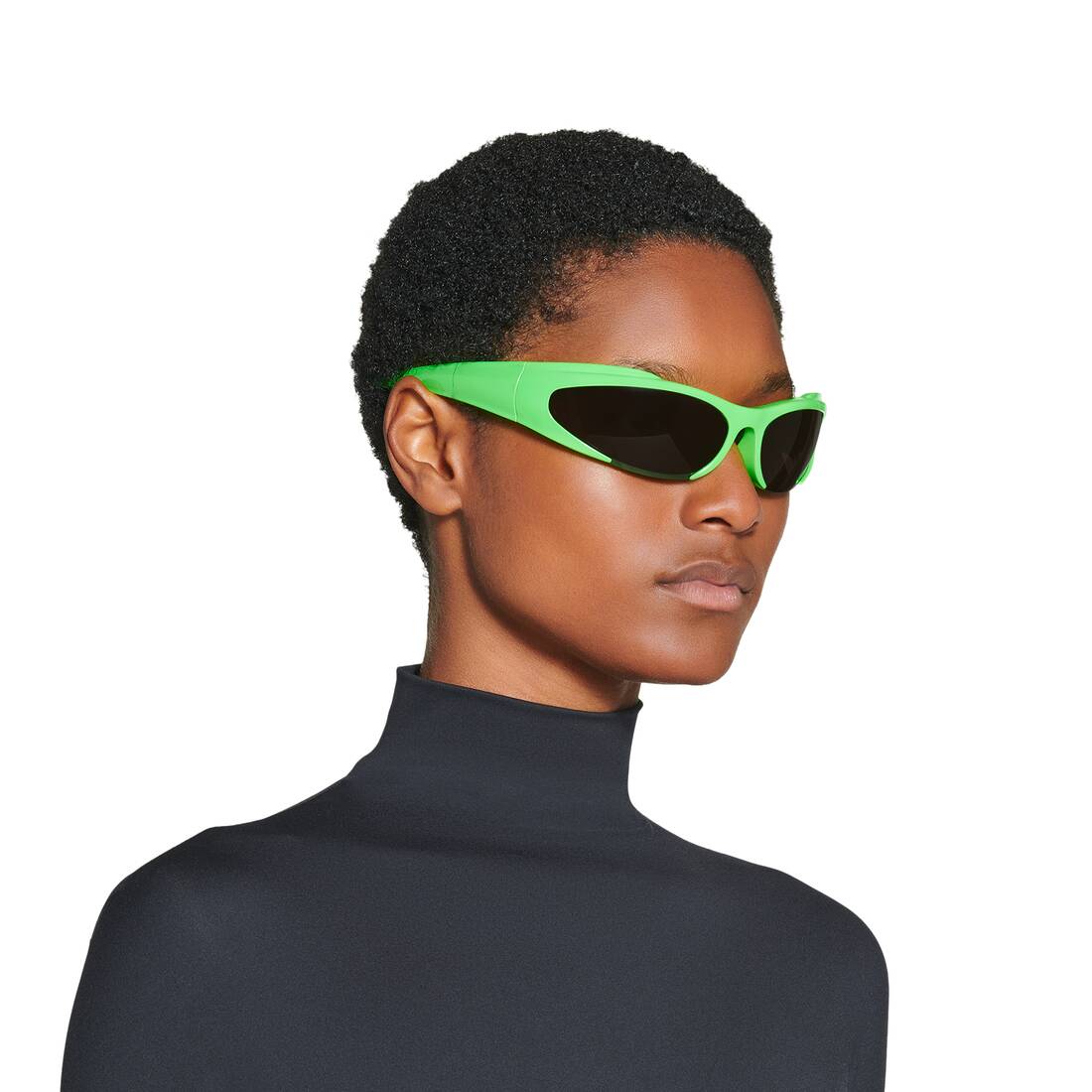 Reverse Xpander Rectangle Sunglasses in Fluo Green
