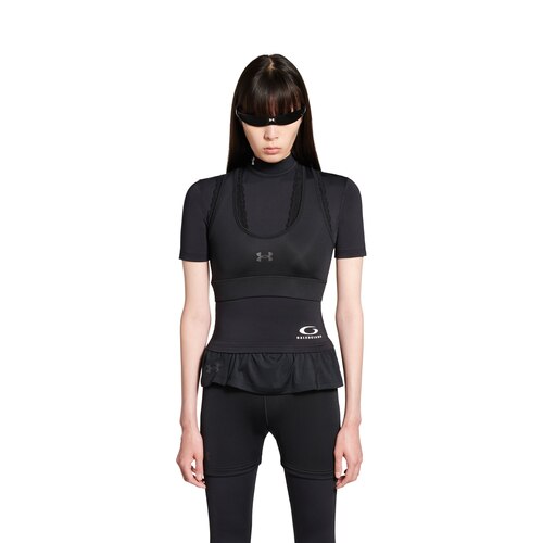 under armour® crewneck layered short sleeve top