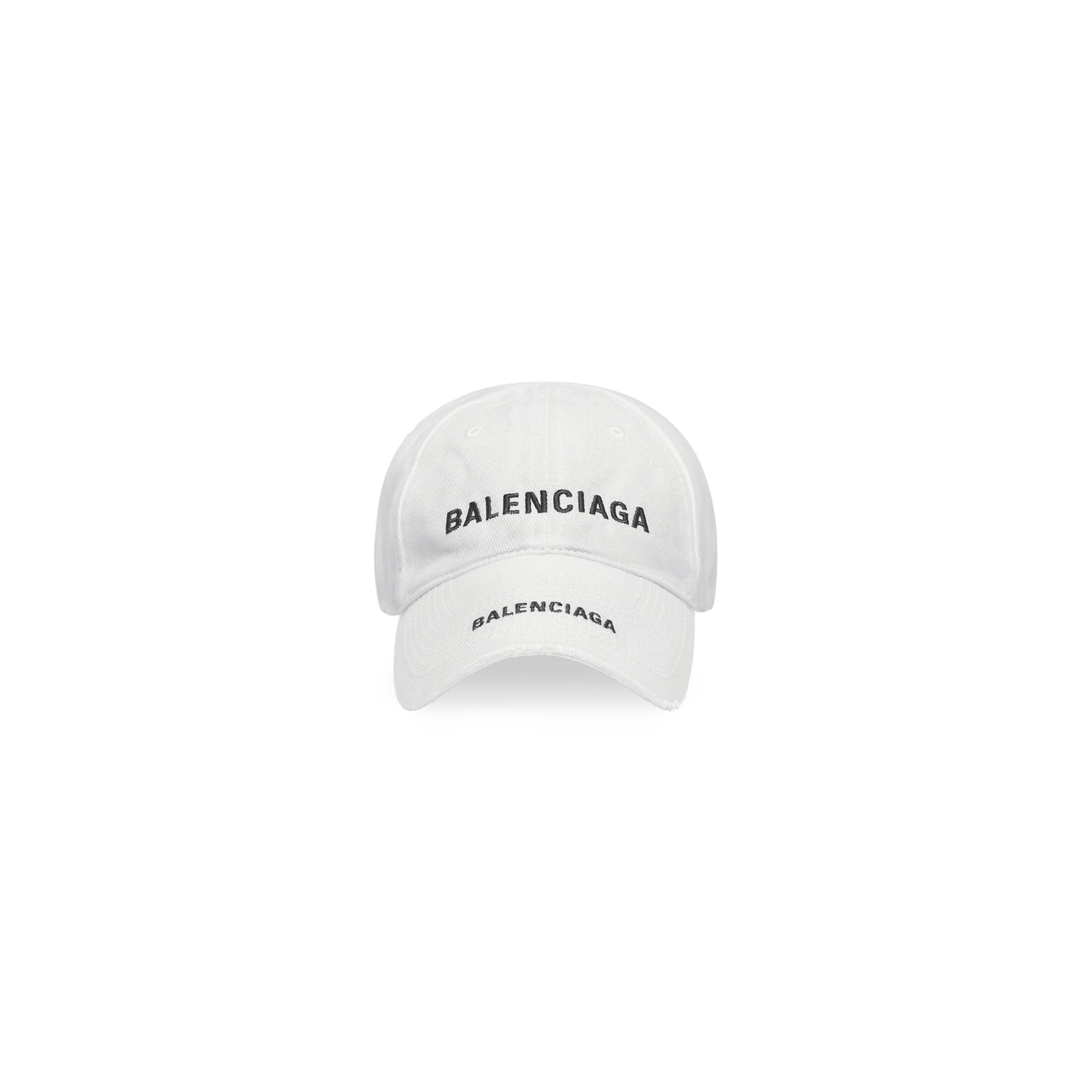 Balenciaga Double Logo Cap - White - Men's - - Cotton