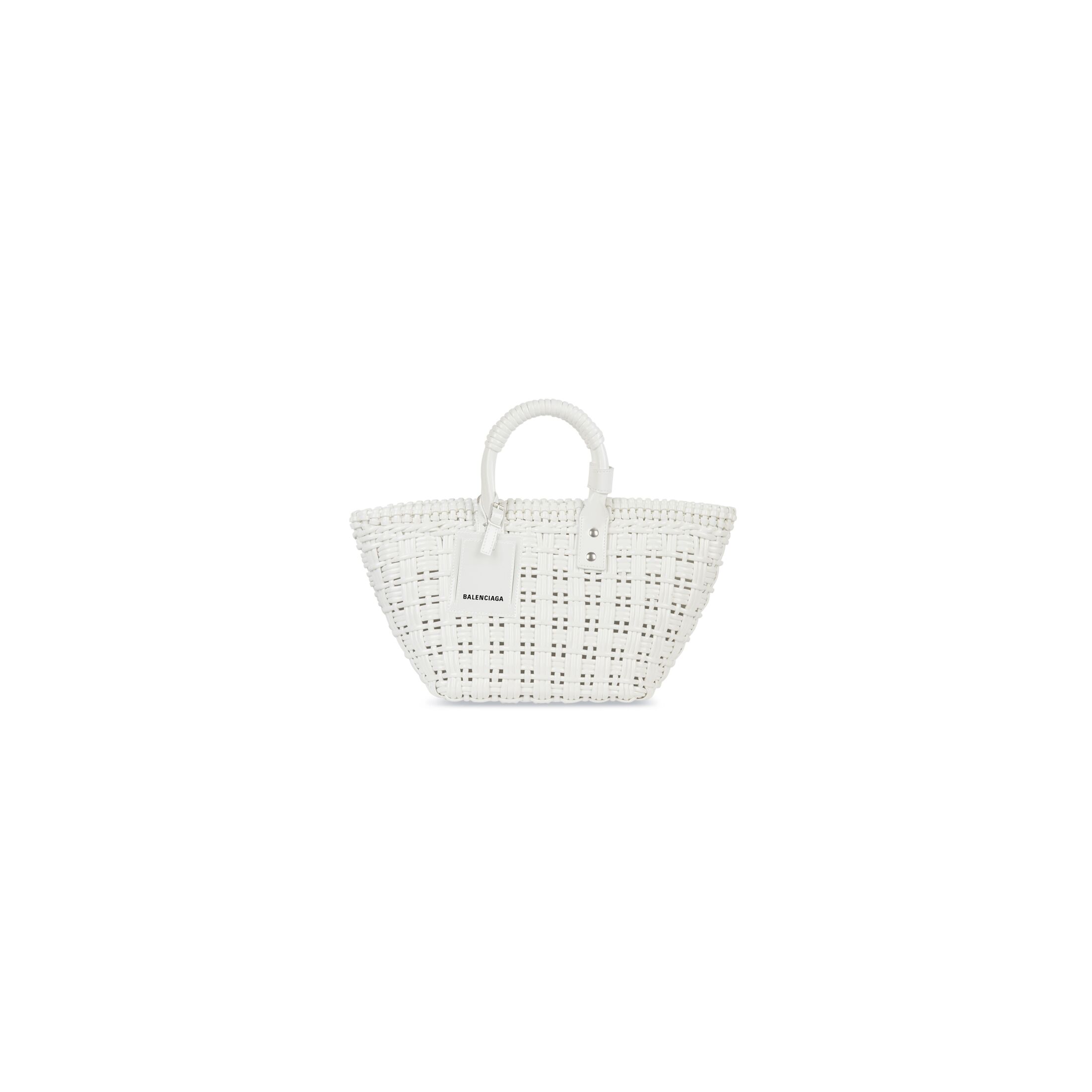 Balenciaga Borsa Bistro XS Basket Con Tracolla - Bianco - - Poliuretano, Poliestere, Cotone