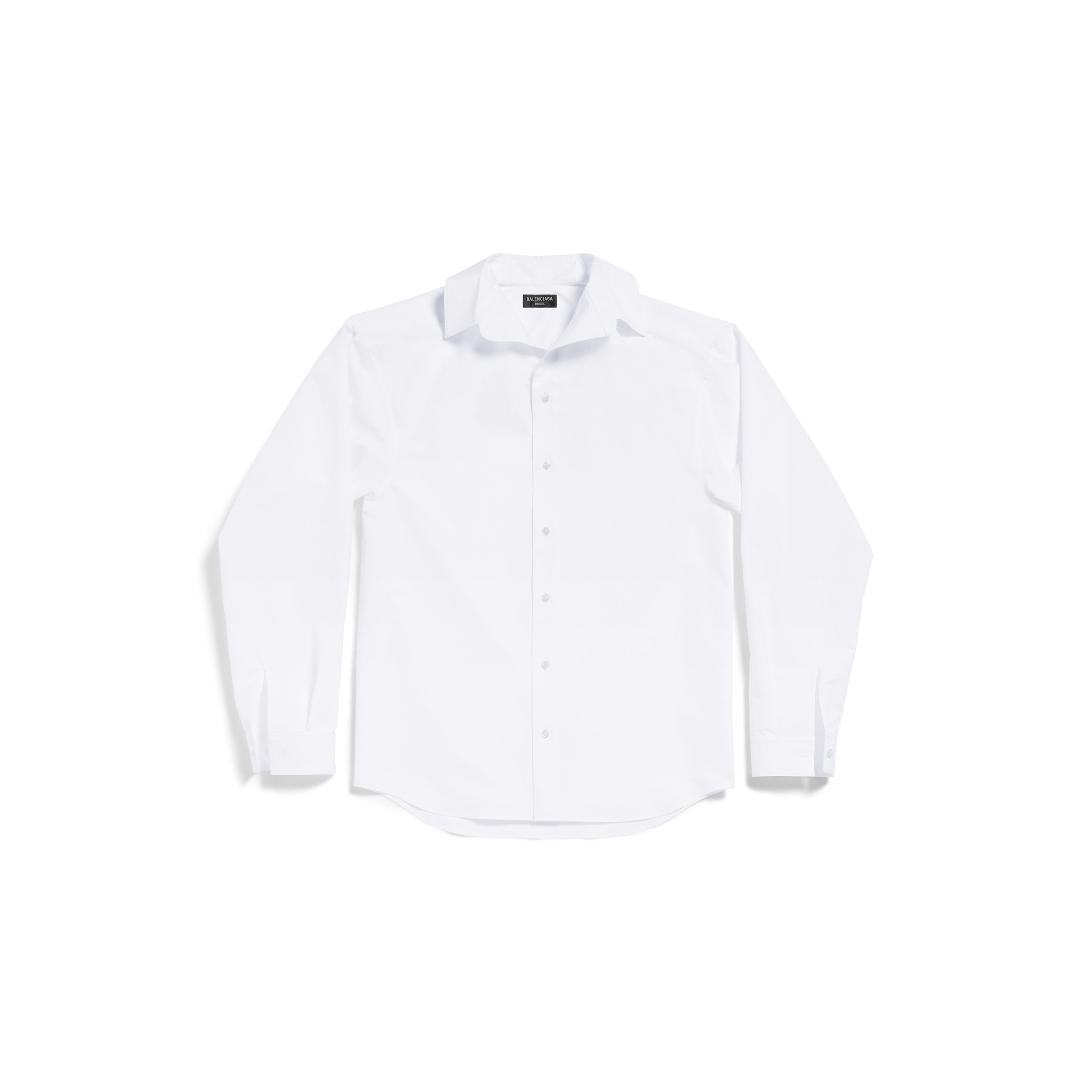 Balenciaga Kick Collar Hemd Large Fit - Weiss - Damen - M - Baumwolle