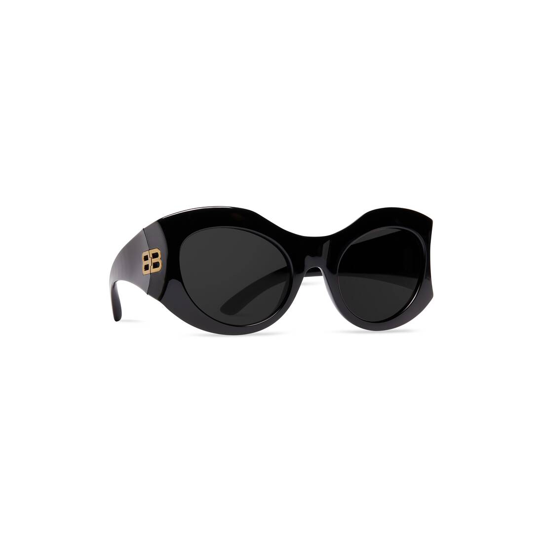 Hourglass Round Sunglasses in Black
