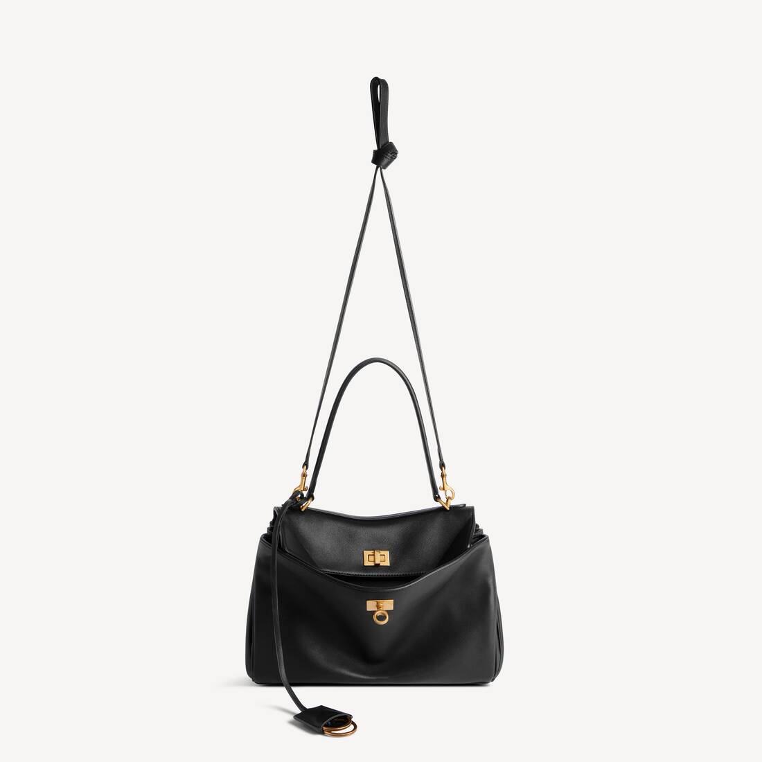 발렌시아가 여성 블랙 로데오 스몰 핸드백 7897792AA4V1000