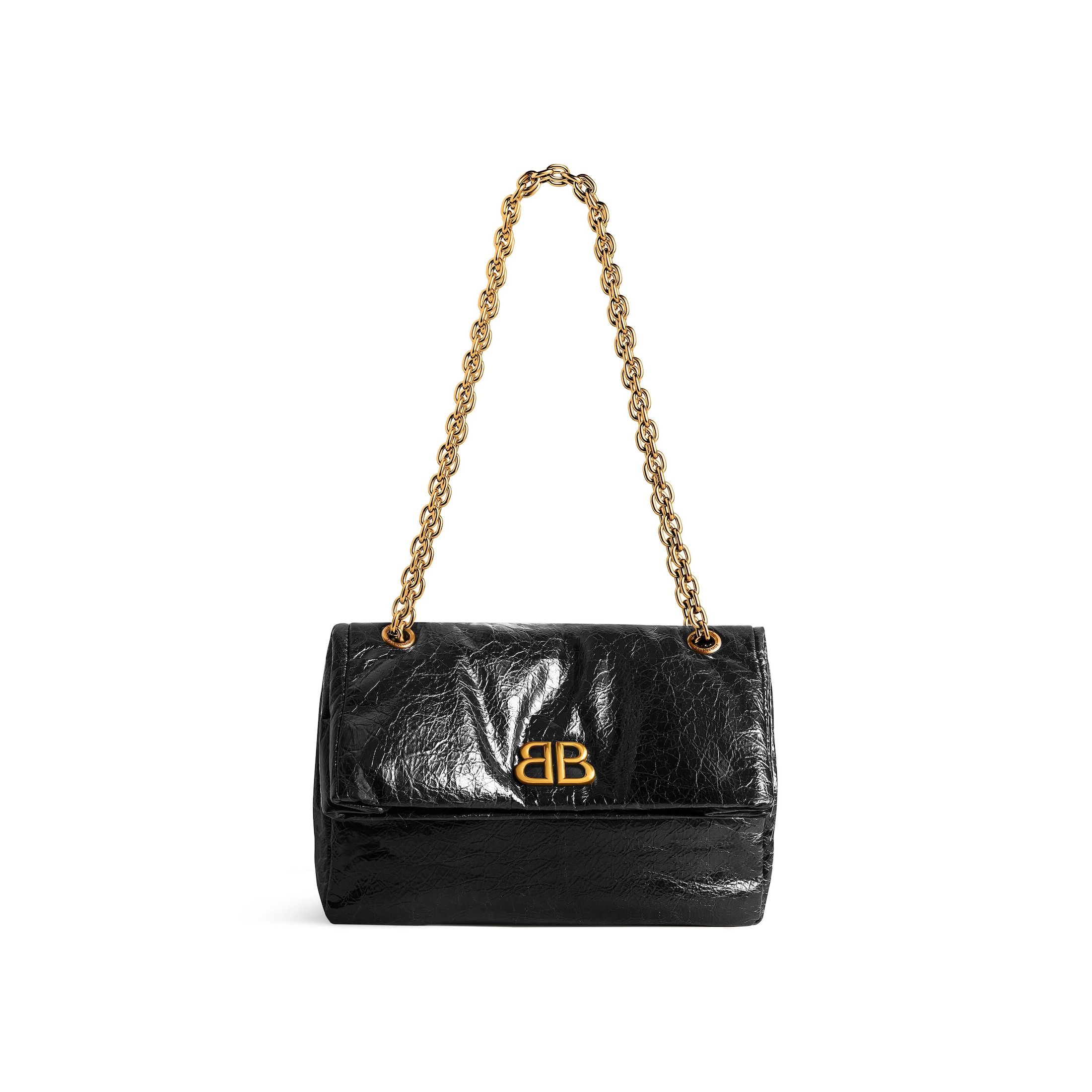 Balenciaga Monaco Small Chain Bag - Black - Woman - Calfskin