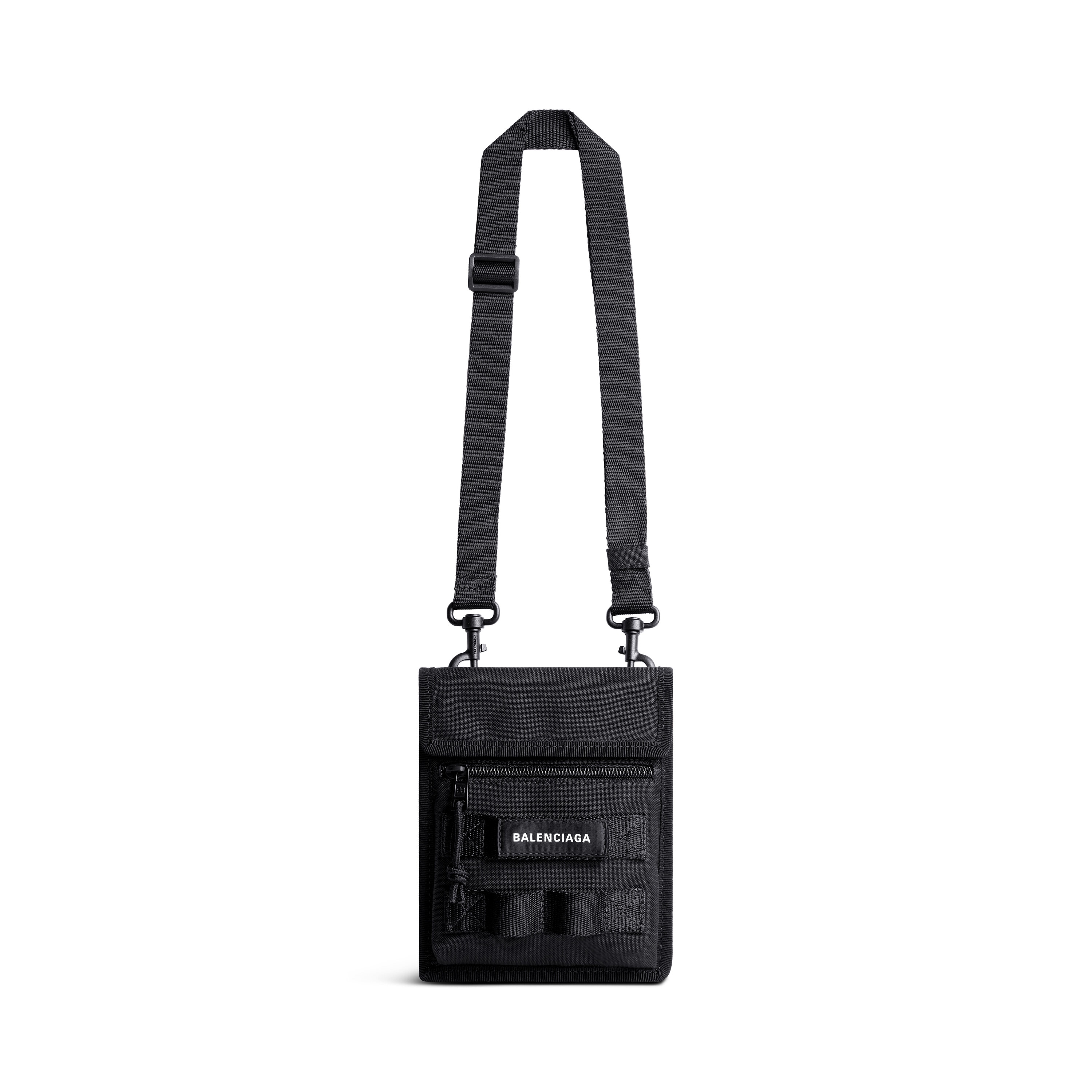 Men s Army Small Pouch With Strap in Black Balenciaga CA