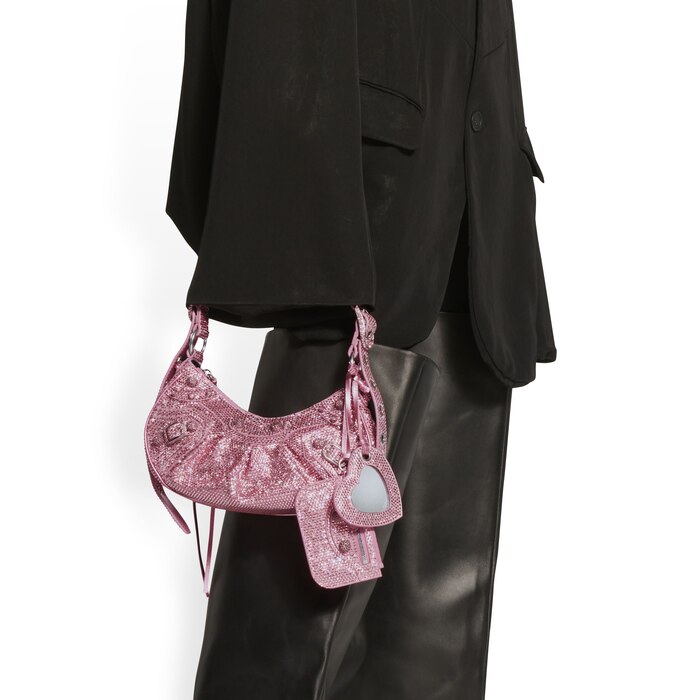 le cagole shoulder bag xs with rhinestones