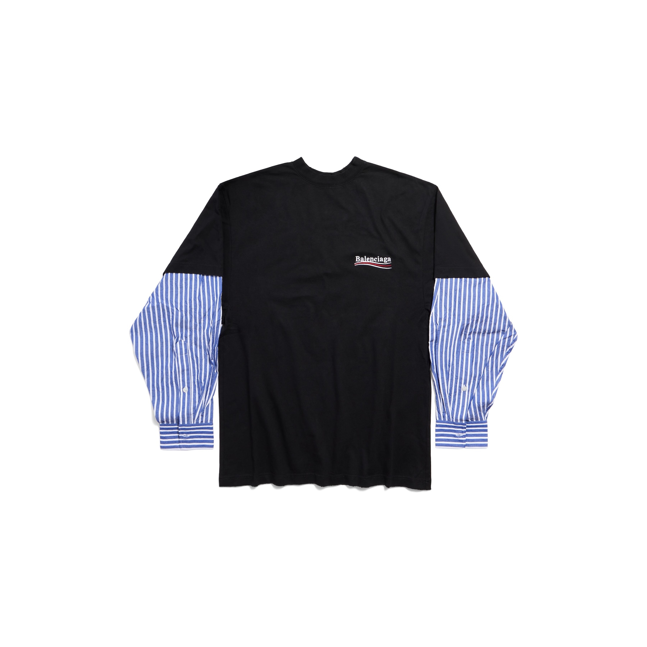 Balenciaga Political Campaign Layered T-Shirt - Black - Man - 1 - Cotton