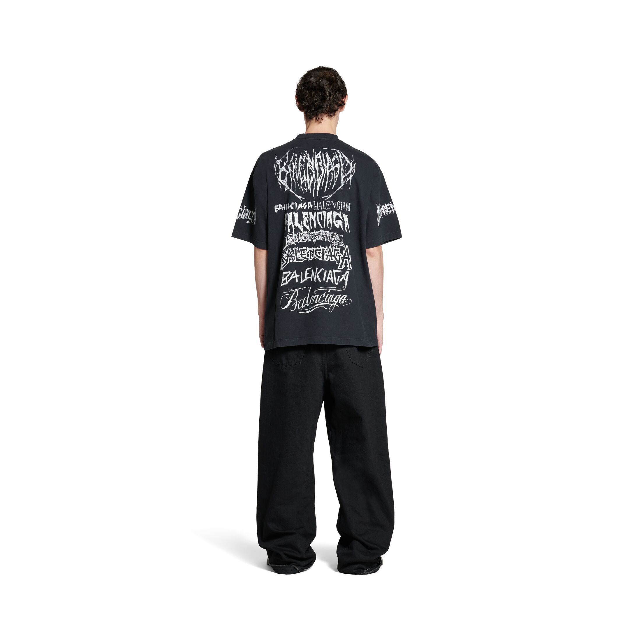 Diy Metal T-shirt Large Fit in Black/white | Balenciaga NL