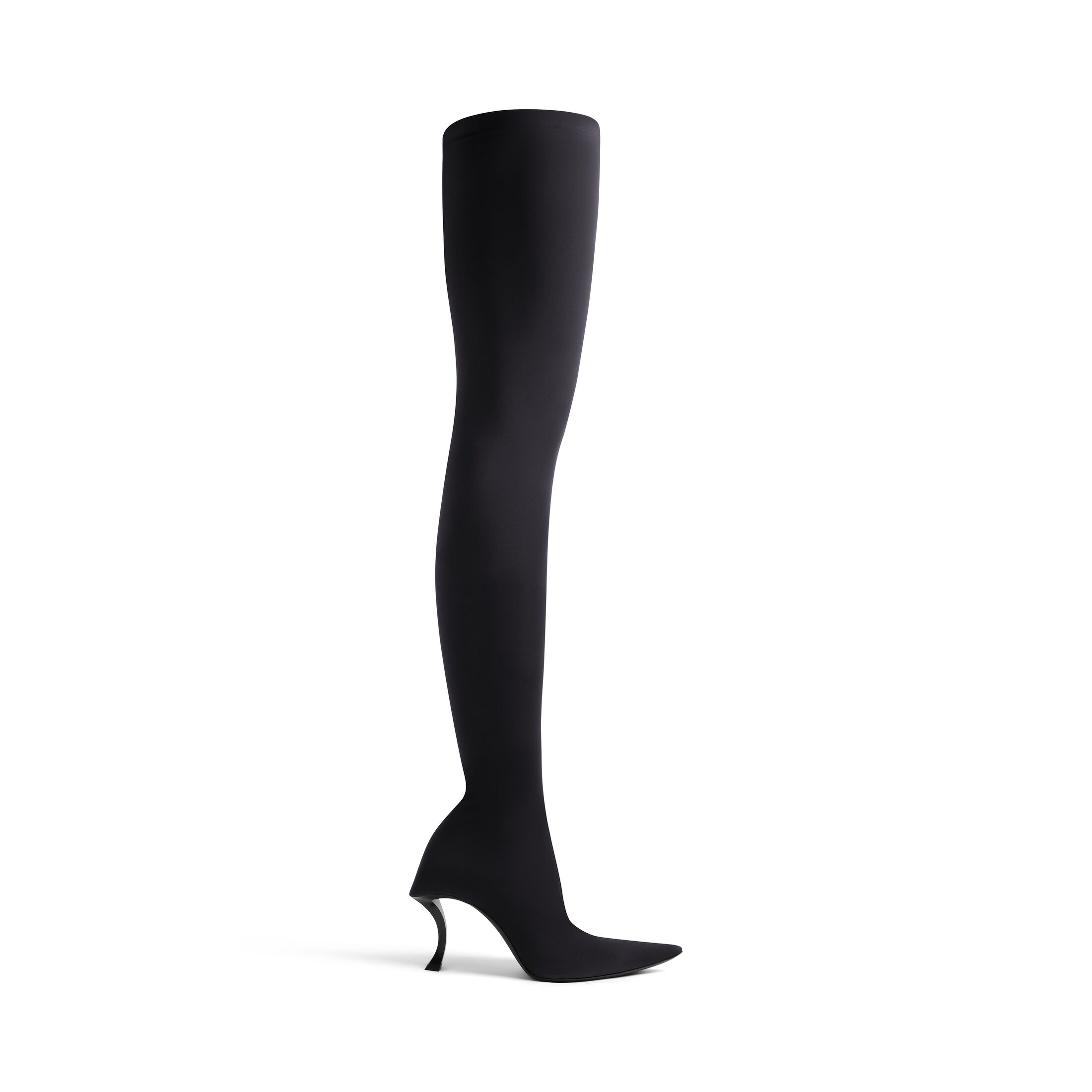 Balenciaga Cuissarde Hourglass 100 mm - Noir - Femme - 35 - Polyamide, Élasthanne