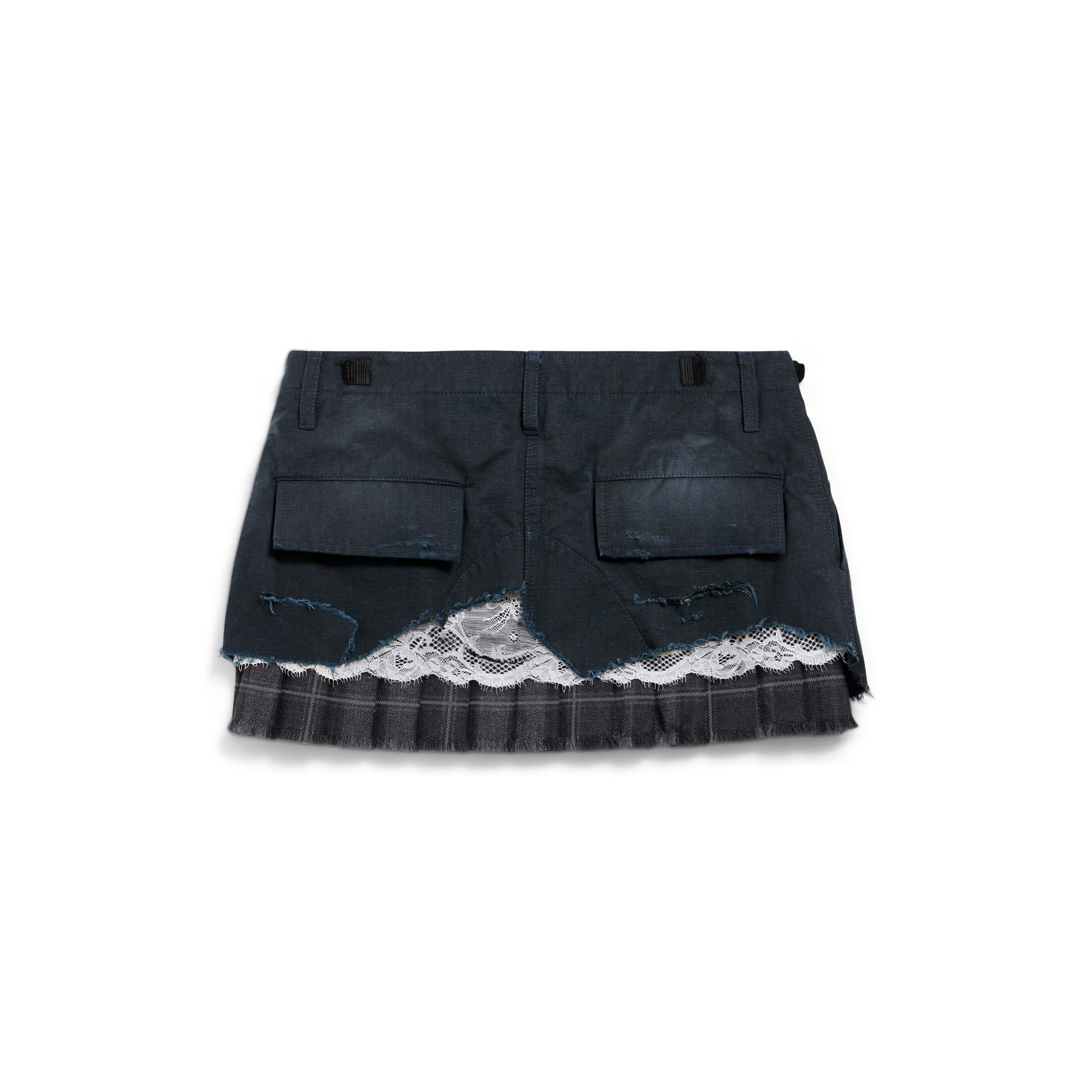 patched cargo skirt