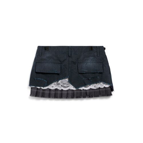 patched cargo skirt