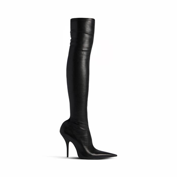 Women’s Cagole 90mm Over-the-knee Boot in Black| Balenciaga® US
