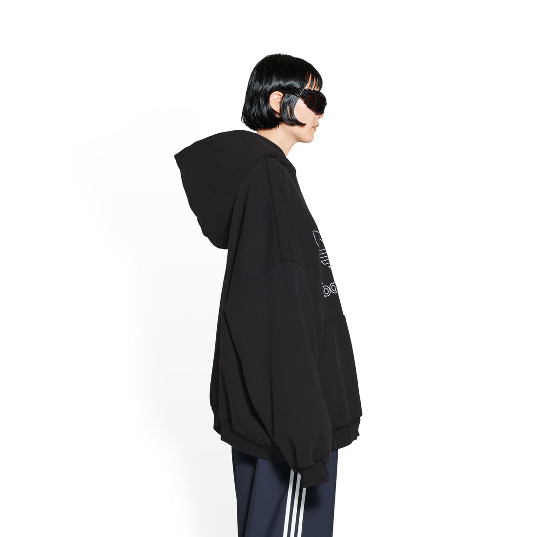 Balenciaga / Adidas Hoodie Large Fit in Black | Balenciaga US