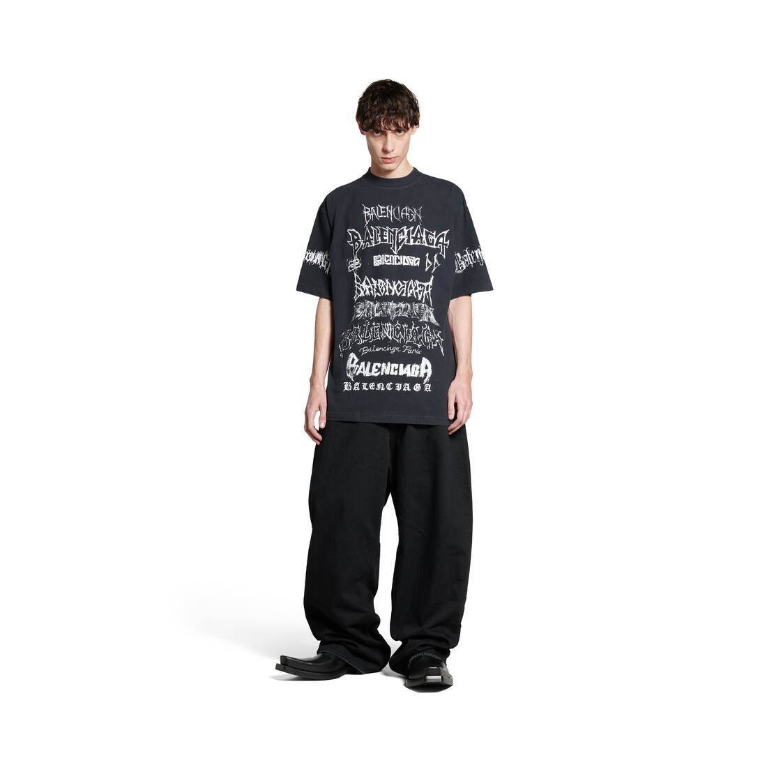 Diy Metal Tシャツ ラージフィット で ブラック＆ホワイト | Balenciaga JP