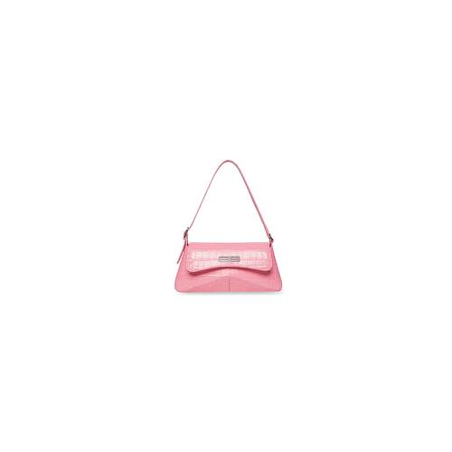 公式販売品 Balenciaga ピンク　ボディーバッグ　クロコ押し ショルダーバッグ