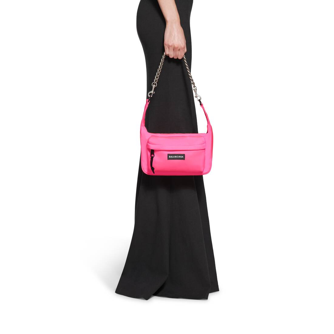 Downtown Small Leather Shoulder Bag in Pink  Balenciaga  Mytheresa