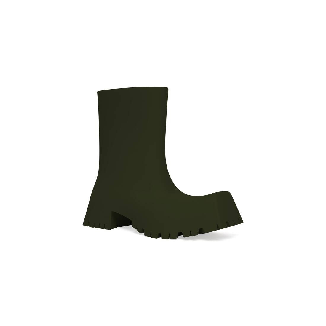 Women's Trooper Rubber Boot in Dark Green | Balenciaga United States EN - Image 2
