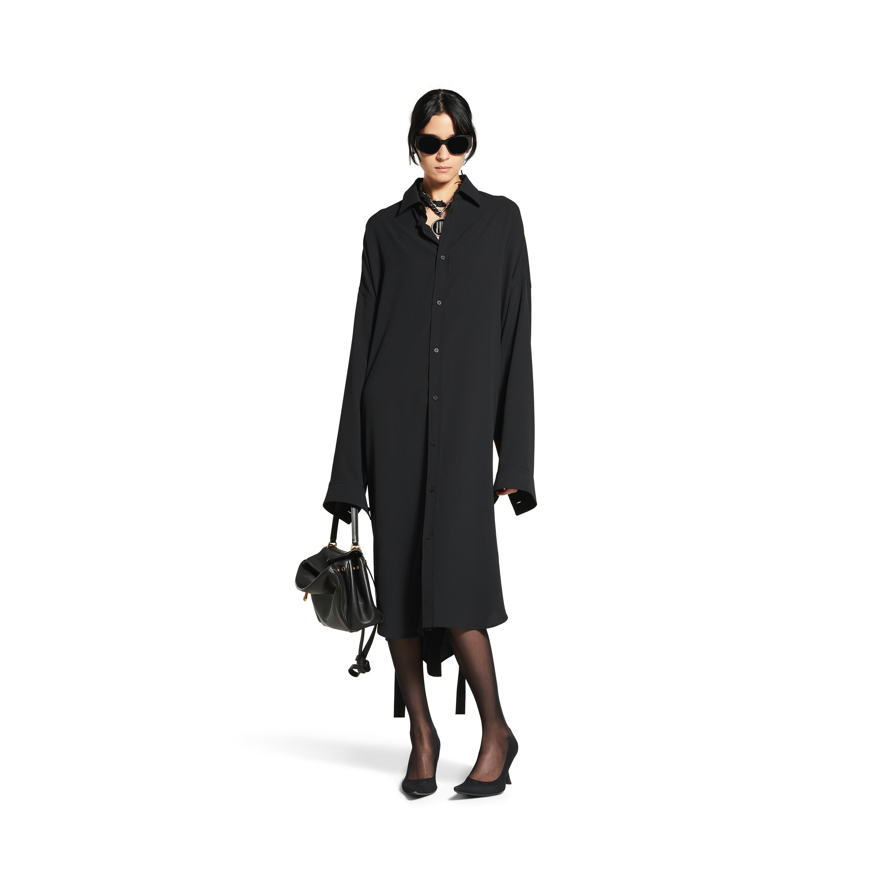 ［BALENCIAGA ］Black Elasticated Shirt Dress関税送料込 25174739_55399648_1000.jpg