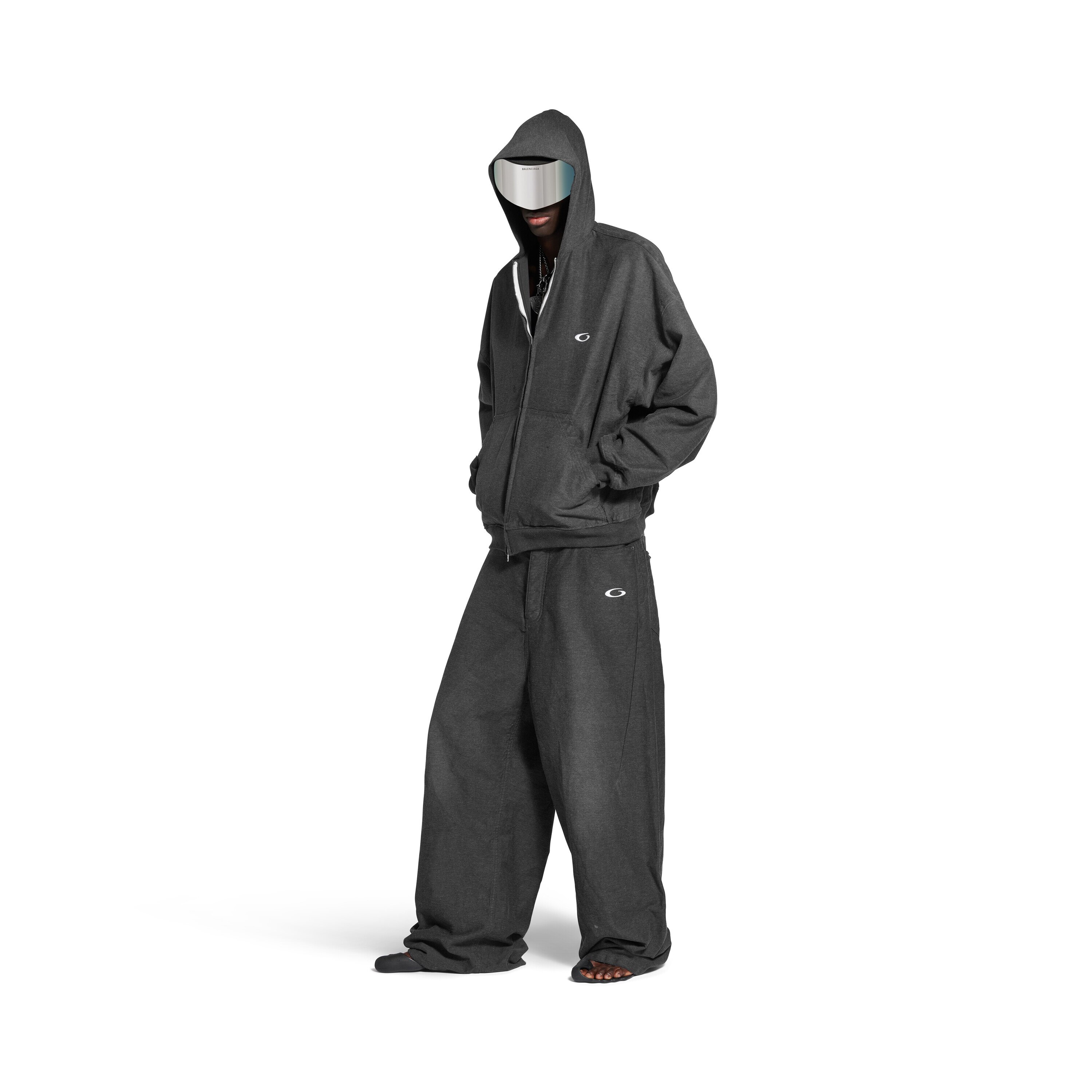 【 BALENCIAGA 】 Trompe L'oeil スウェットセットアップ Men's Trompe L'oeil Sweatpants in Heather Grey | Balenciaga US