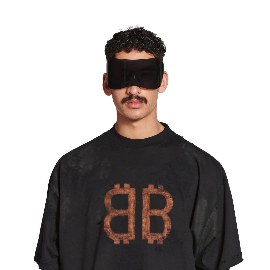 Crypto T-shirt Oversized in Black Faded | Balenciaga US