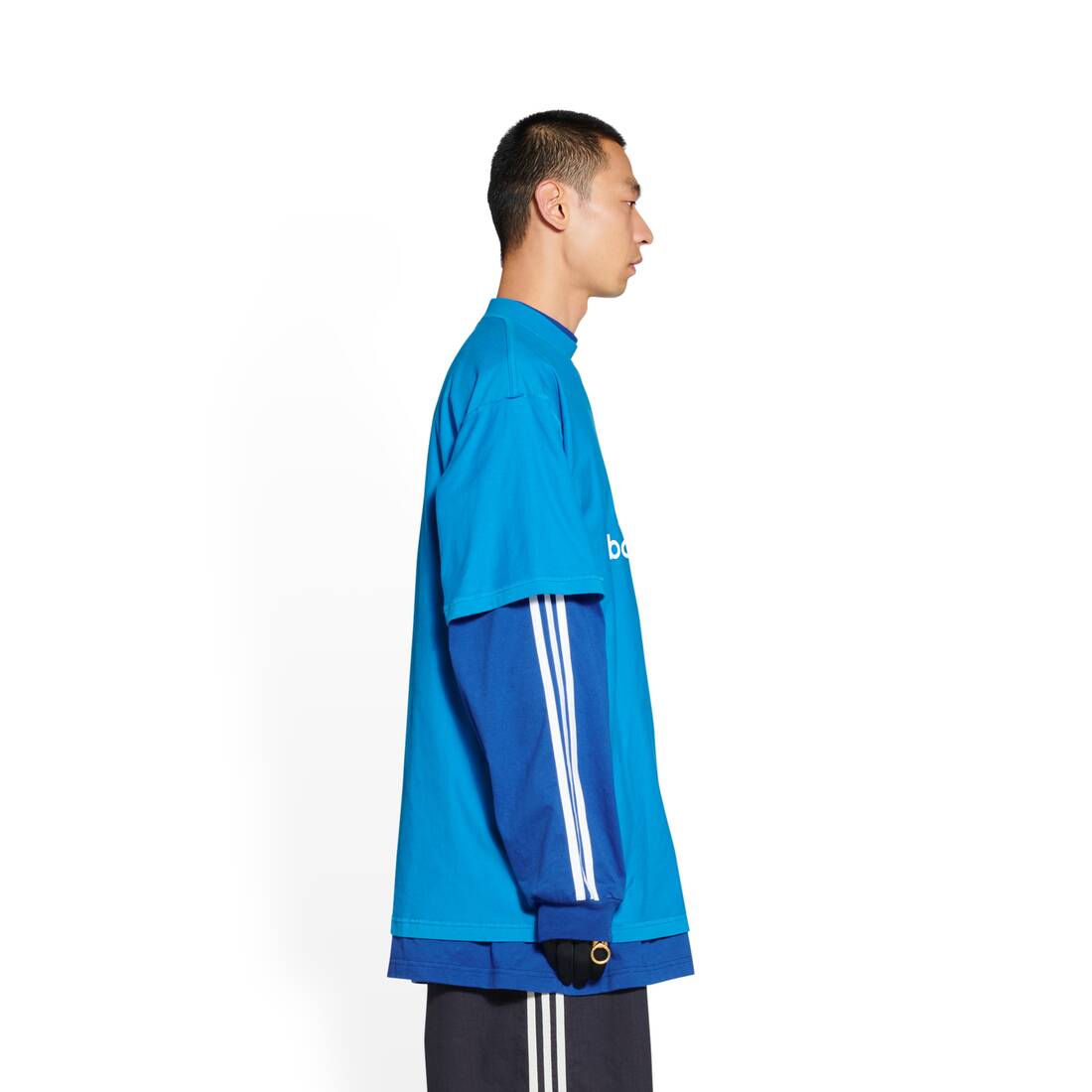 Camiseta / Adidas Oversized en Azul Balenciaga ES