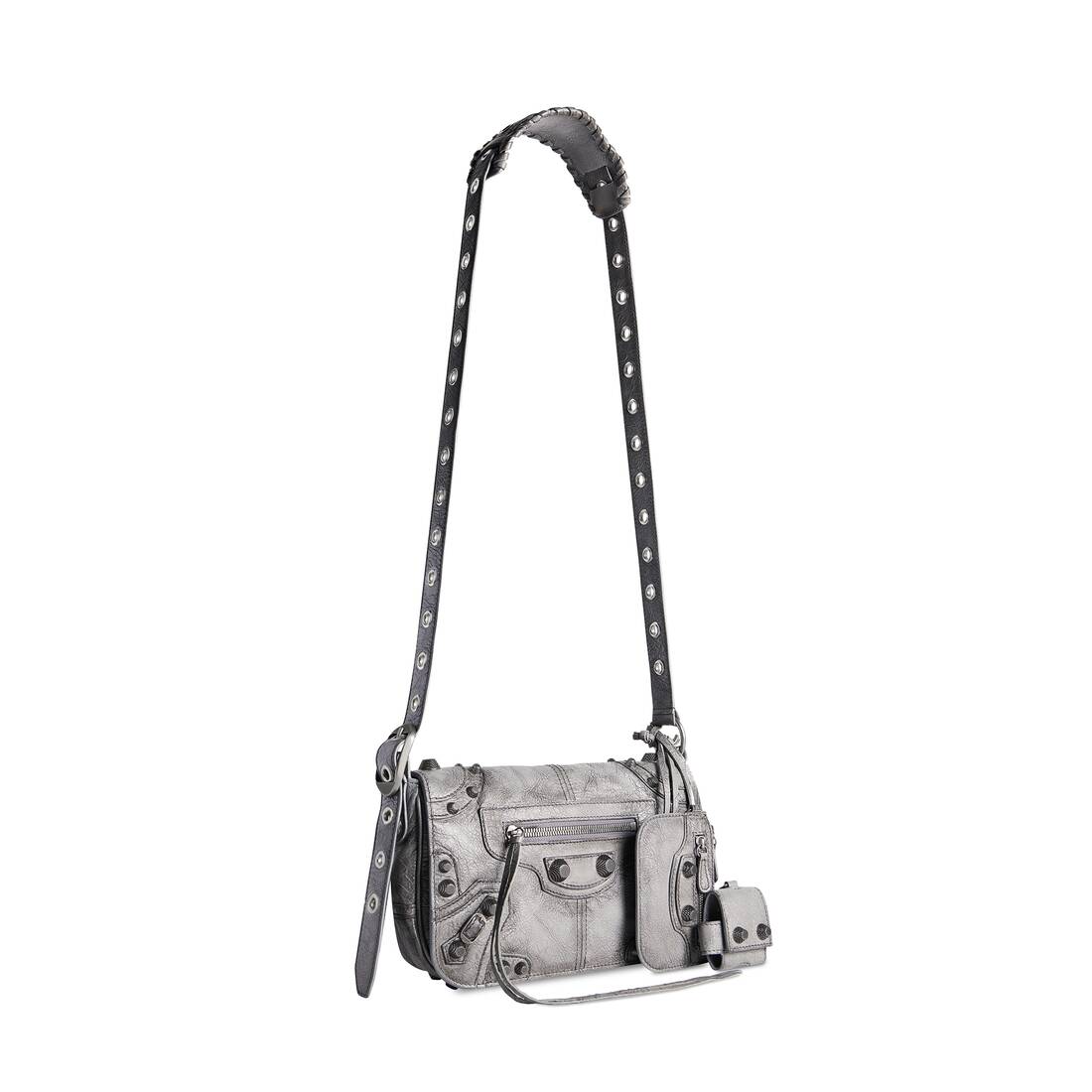Men's Le Cagole Men Xs Flap Bag Used Effect in Grey
