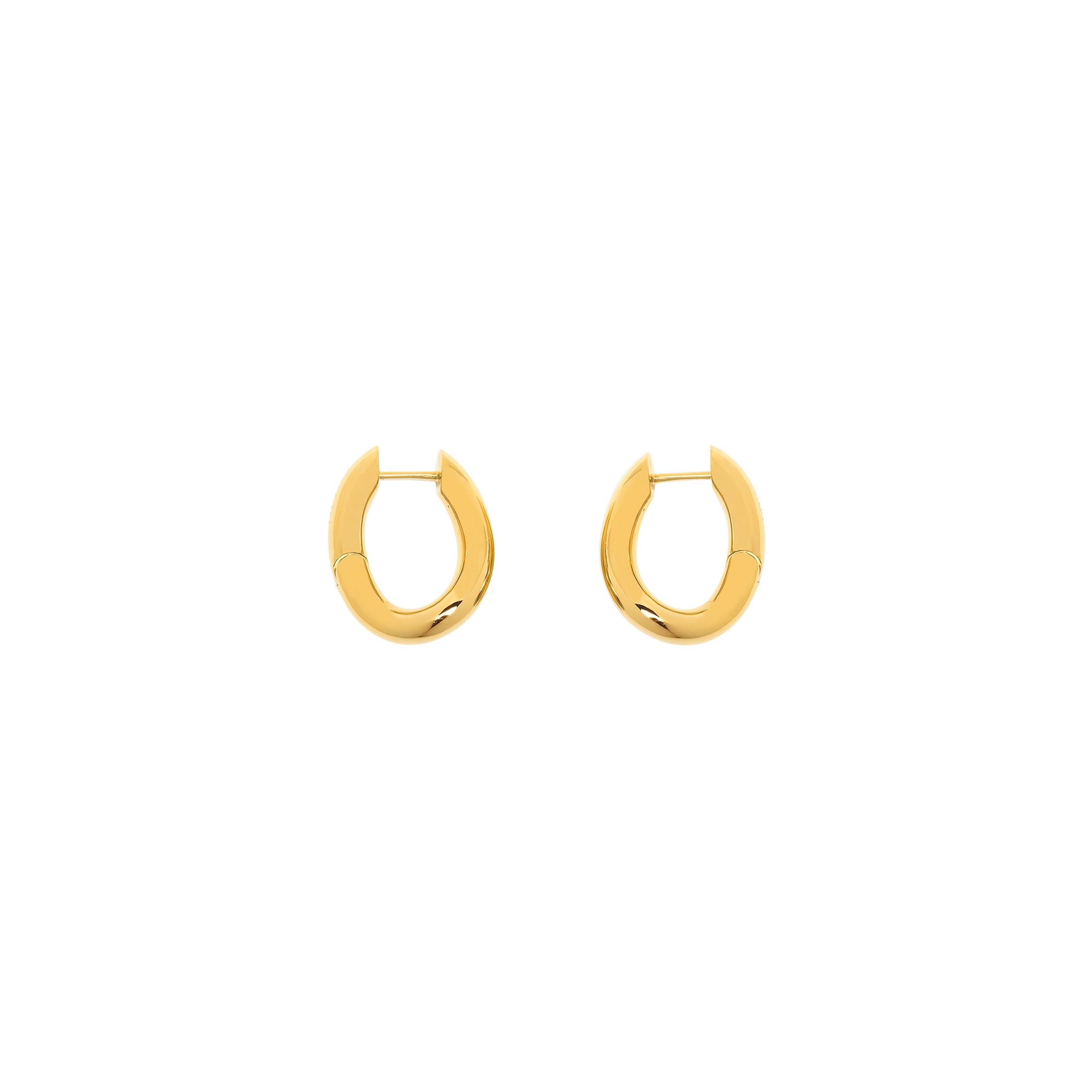 Balenciaga Loop XS Earrings - Gold - Woman - Brass