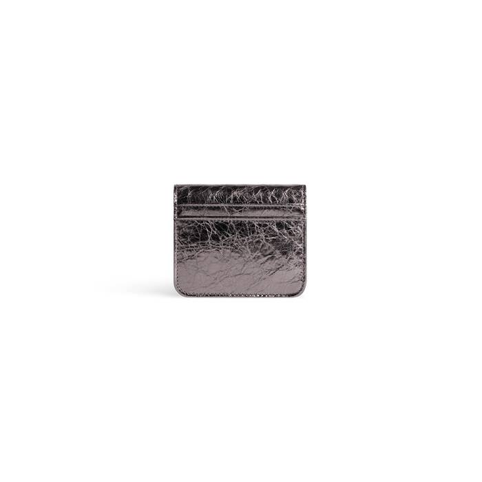 monaco flap coin and card holder metallized