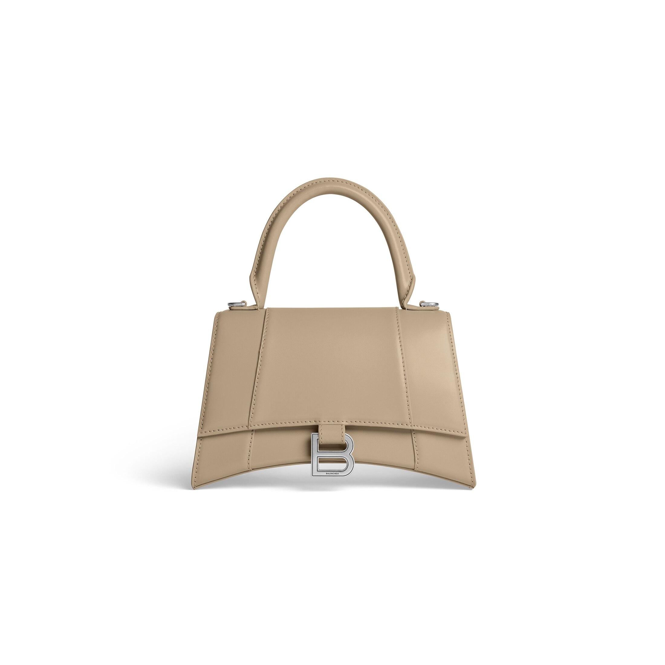 Balenciaga Hourglass Small Handbag Box - Beige - Woman - Calfskin